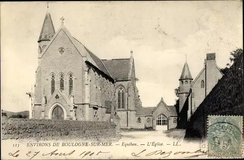 Ak Équihen Pas de Calais, L'Eglise