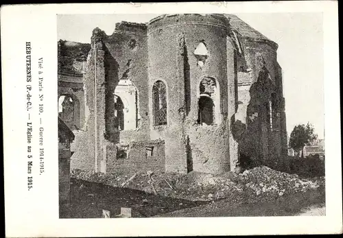 Ak Hebuterne Pas de Calais, L'Eglise