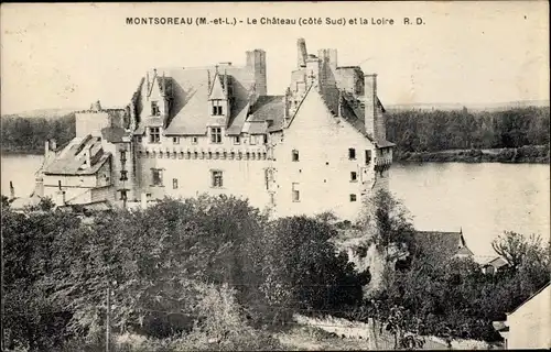 Ak Montsoreau Maine et Loire, Le Chateau, La Loire