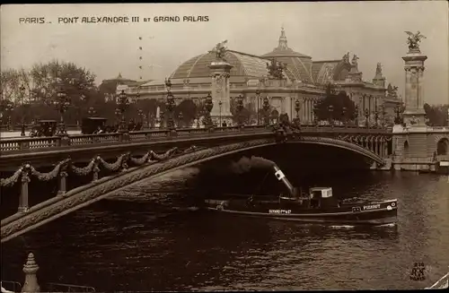 Ak Paris VII., Pont Alexandre III, Grand Palais