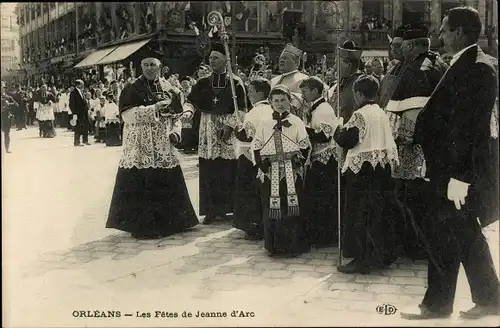 Ak Orléans Loiret, Les Fetes de Jeanne d'Arc, Geistliche