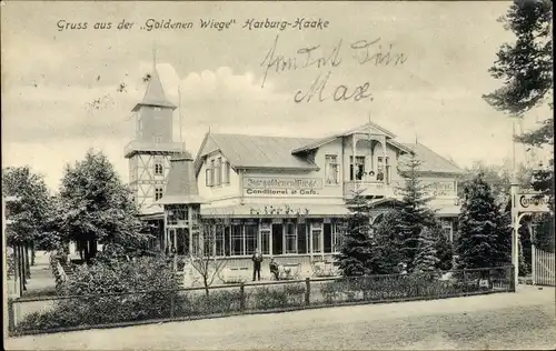 Ak Hamburg Harburg Haake, Gasthaus zur goldenen Wiege