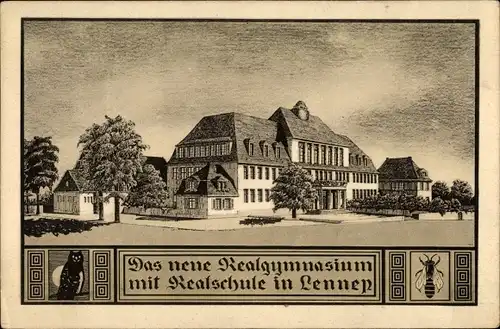 Ak Lennep Remscheid im Bergischen Land, Realgymnasium