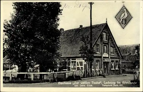 Ak Ladekop Jork im Kreis Stade, Gasthaus Zur weißen Taube