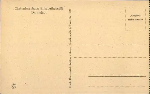 Ak Darmstadt in Hessen, Diakonissenhaus Elisabethenstift, Auf Veranda