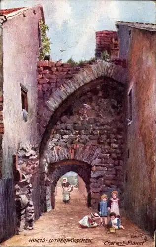 Künstler Ak Flower, Charles, Worms in Rheinland Pfalz, Lutherpförtchen