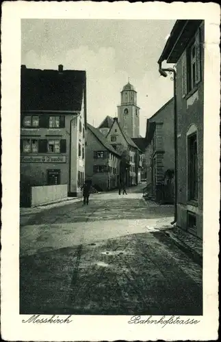 Ak Messkirch in der Schwäbischen Alb, Bahnhofstraße