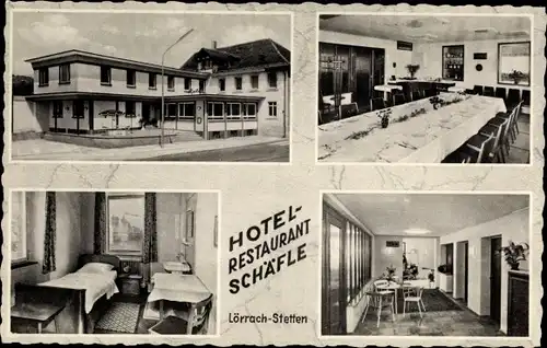 Ak Stetten Lörrach in Baden, Hotel Schäfle