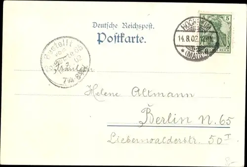 Litho Hochheim am Main, Payers Hochheimer Weinstube, Garten