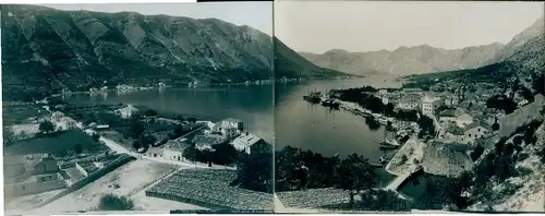 Klapp Foto um 1905, Kotor Cattaro Montenegro, Panorama