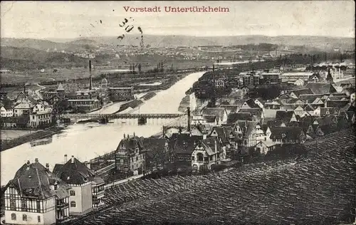 Ak Untertürkheim Stuttgart in Baden Württemberg, Blick auf den Ort
