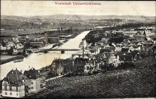 Ak Untertürkheim Stuttgart in Baden Württemberg, Totalansicht