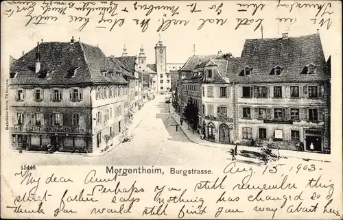 Ak Bad Mergentheim in Tauberfranken, Burgstraße