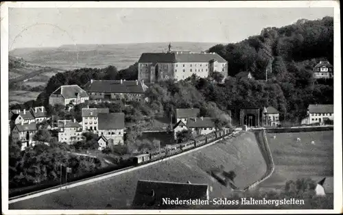 Ak Niederstetten in Baden Württemberg, Schloss Haltenbergstetten