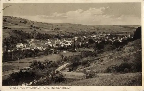 Ak Wachbach Bad Mergentheim in Tauberfranken, Blick auf den Ort