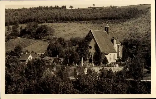 Ak Creglingen an der Tauber, Herrgottskirche mit Friedhof