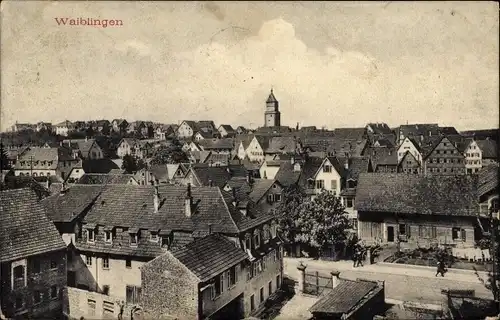 Ak Waiblingen in Württemberg, Teilansicht der Stadt