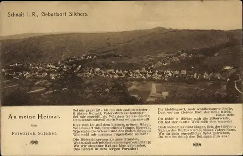 Lied Ak Schnait Weinstadt in Württemberg, Blick auf den Ort, An meine Heimat, Friedrich Silcher