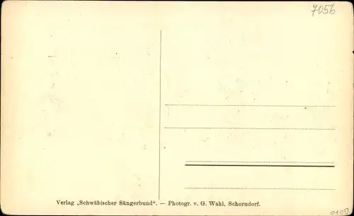 Ak Schnait Weinstadt in Württemberg, Silcher Museum, Einweihung 1912, Innenansicht