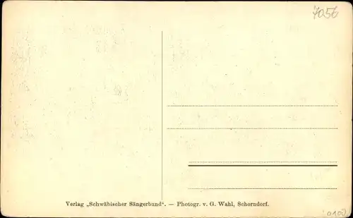 Ak Schnait Weinstadt in Württemberg, Silcher Museum, Einweihung 1912, Innenansicht, Wanduhr
