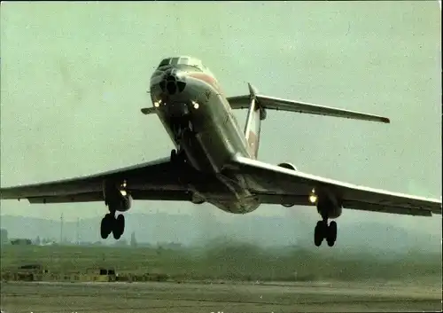 Ak Deutsches Passagierflugzeug, Interflug, Tupolew Tu 134, Start