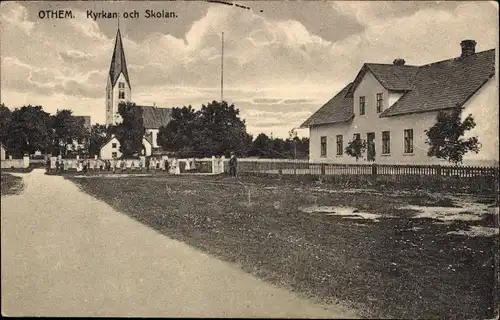 Ak Othem Gotland Schweden, Kyrkan och Skolan, Kirche, Schule