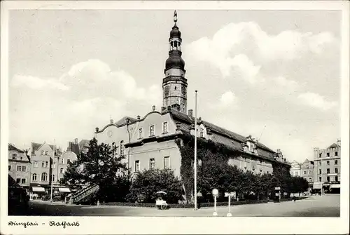 Ak Bolesławiec Bunzlau Schlesien, Rathaus