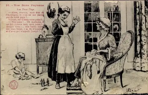 Ak Nos bons Paysans, Les deux pays, Kindermädchen