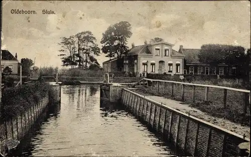 Ak Oldeboorn Friesland Niederlande, Sluis