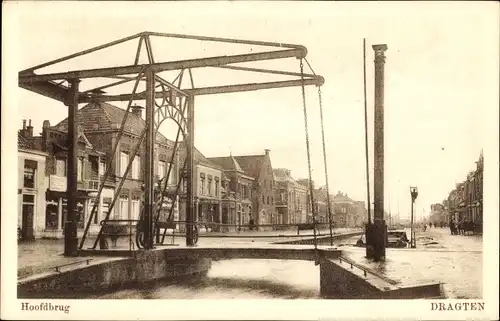 Ak Drachten Friesland Niederlande, Hoofdbrug