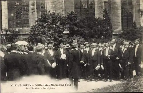 Ak Rouen Seine Maritime, Millenaire Normand 1911, Les Chanteurs Norvegiens