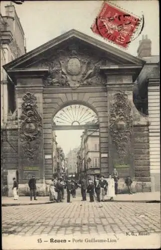 Ak Rouen Seine Maritime, Porte Guillaume Lion