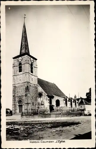 Ak Hersin Coupigny Pas de Calais, L'Eglise
