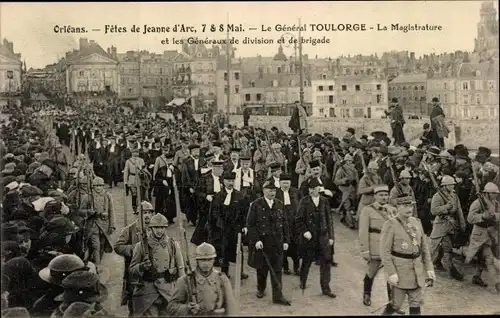 Ak Orléans Loiret, Les Fetes de Jeanne d'Arc, Le General Toulorge