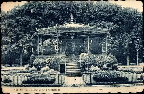 Ak Metz Moselle, Kiosque de l'Esplanade