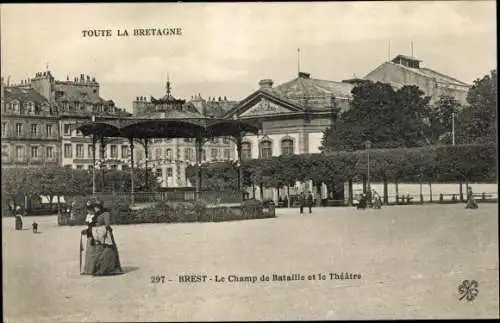 Ak Brest Finistère, Le Champ de Bataille, Le Theatre