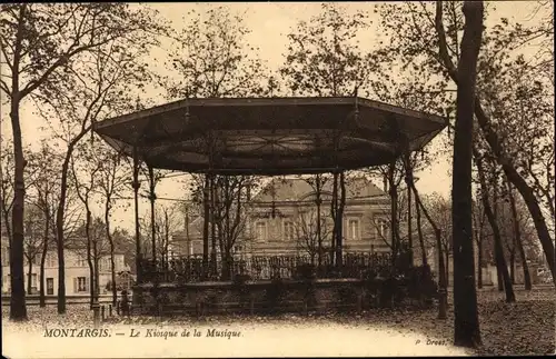 Ak Montargis Loiret, Kiosque de la Musique