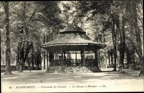 Ak Remiremont Lothringen Vosges, Kiosque de la Musique, Promenade du Calvaire