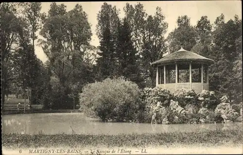 Ak Martigny les Bains Lothringen Vosges, Le Kiosque de l'Etang