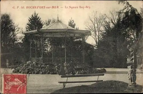 Ak Rochefort sur Mer Charente Maritime, Le Square Roy-Bry