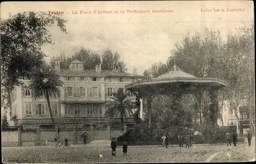 Ak Toulon Var, La Place d'Armes, La Prefecture Maritime