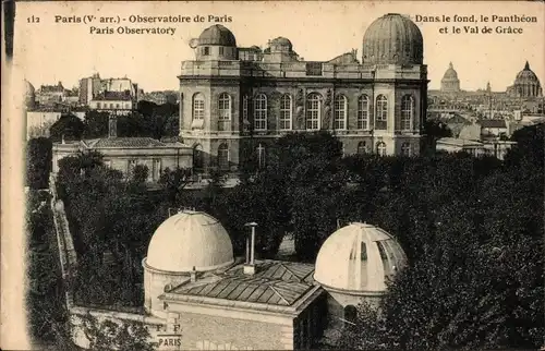 Ak Paris V., Observatoire, Dans le fond, le Pantheon et le Val de Grace
