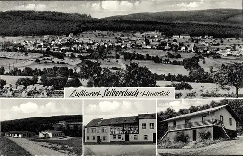 Ak Seibersbach Rheinland Pfalz, Panorama der Ortschaft, Pension Zur Post