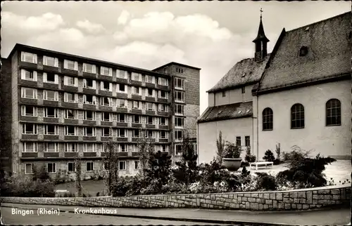 Ak Bingen am Rhein, Blick auf Heilig Geist Hospital und Kirche, Kapuzinerstraße