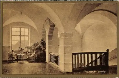 Ak Altdorf bei Nürnberg in Mittelfranken Bayern, Wichernhaus, Treppenhalle