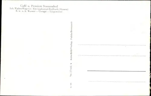 Ak Bad Endbach in Hessen, Café Sonnenhof, Ort, Tretstelle