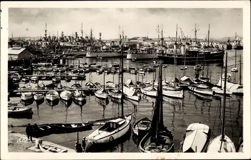 Ak Toulon Var, Vue sur le Port, Boote