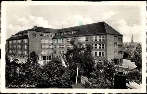 Ak Apolda im Weimarer Land Thüringen, Blick auf Bergschule