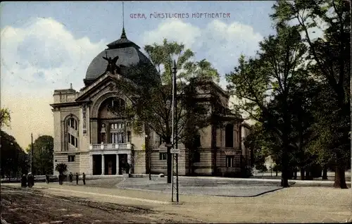 Ak Gera in Thüringen, Fürstl. Hoftheater