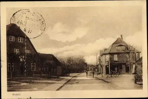 Ak Niebüll in Nordfriesland, Straßenpartie im Ort, Gasthaus